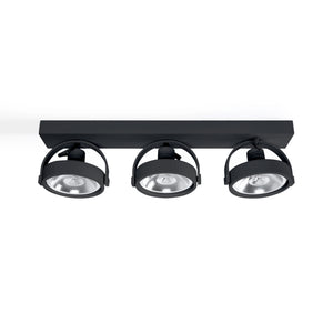 Foco de techo triple orientable "IRIS" + 3 bombillas AR111 GU10 (25)