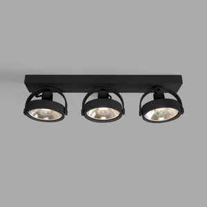 Foco de techo triple orientable "IRIS" + 3 bombillas AR111 GU10 (35)