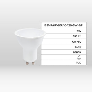 Bombilla LED GU10 - 5W - 120° - Barcelona Led-
