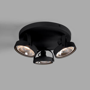 Aplique de techo triple orientable "IRIS 3" + 3 bombillas AR111 - Barcelona Led-Decoración