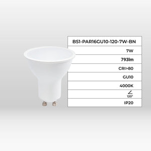 Bombilla LED GU10 - 7W - 120º - Barcelona Led-