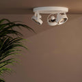Triple adjustable ceiling spotlight