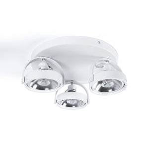 Aplique de techo triple orientable "IRIS 3" + 3 bombillas AR111 - Barcelona Led-Decoración