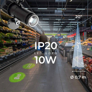Proyector de logos LED GOBO 15W rotativo interior - Óptica 20° - IP20 - Barcelona Led-Signage