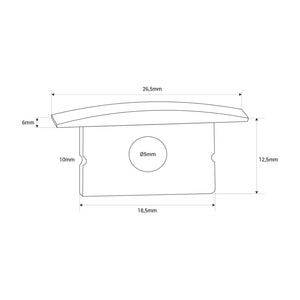 Tapa para perfil de aluminio empotrable - Ref: BPERFALP149 (10)