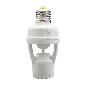 Adaptador para bombilla LED E27 con sensor de movimiento PIR 360º IP20 - Barcelona Led-