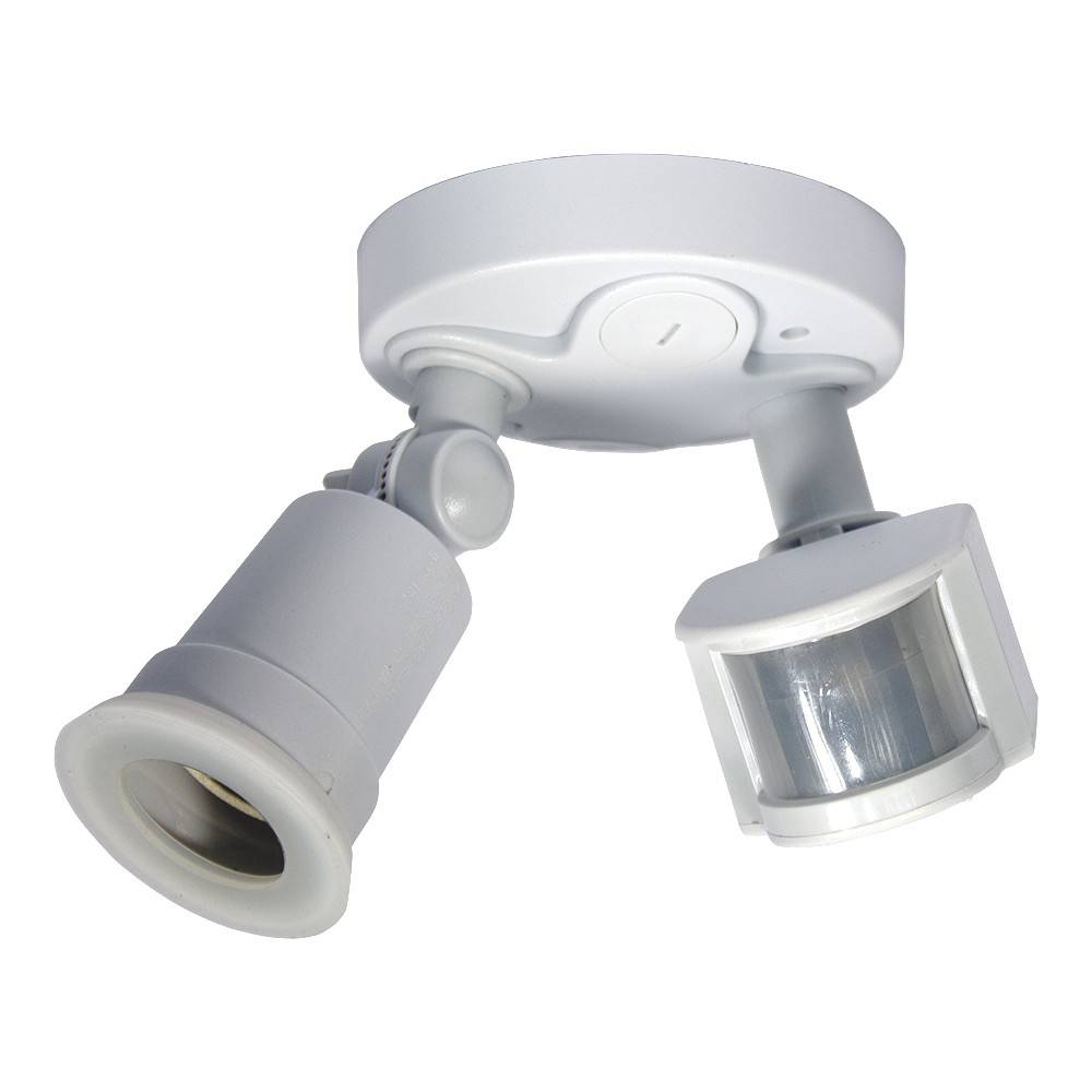 Portalámparas para bombilla LED E27 con sensor de movimiento PIR 180º IP44 - Barcelona Led-