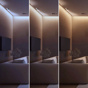 Tira LED COB 24V DC CCT - Emisión lateral - 12W/m - 10mm - IP20 - Corte c/ 5cm - Rollo de 5 metros (2)