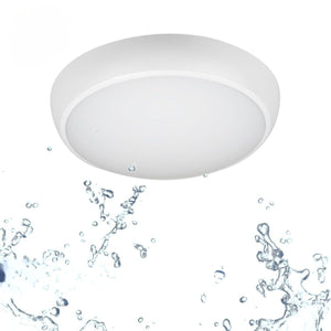 Plafón LED techo estanco / Luz de emergencia - CCT - Potencia ajustable 12W-16W - Ø31cm - IP65 - Barcelona Led-