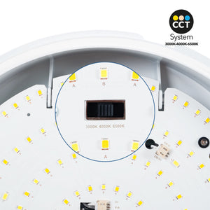 Plafón LED techo estanco / Luz de emergencia - CCT - Potencia ajustable 12W-16W - Ø31cm - IP65 (14)