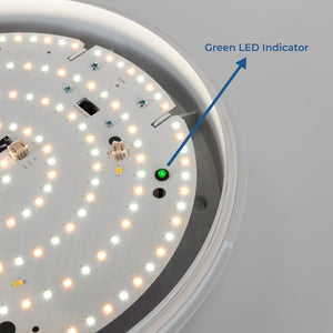 Plafón LED techo estanco / Luz de emergencia - CCT - Potencia ajustable 12W-16W - Ø31cm - IP65 (16)