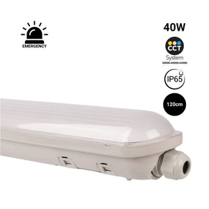 Pantalla estanca LED / Luz de emergencia - CCT - 120cm - Conectable - 40W - IP65 (19)