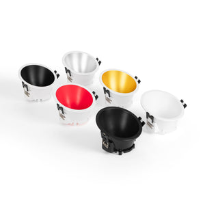 Aro downlight redondo asimétrico - Bajo UGR - Corte Ø85mm (75)