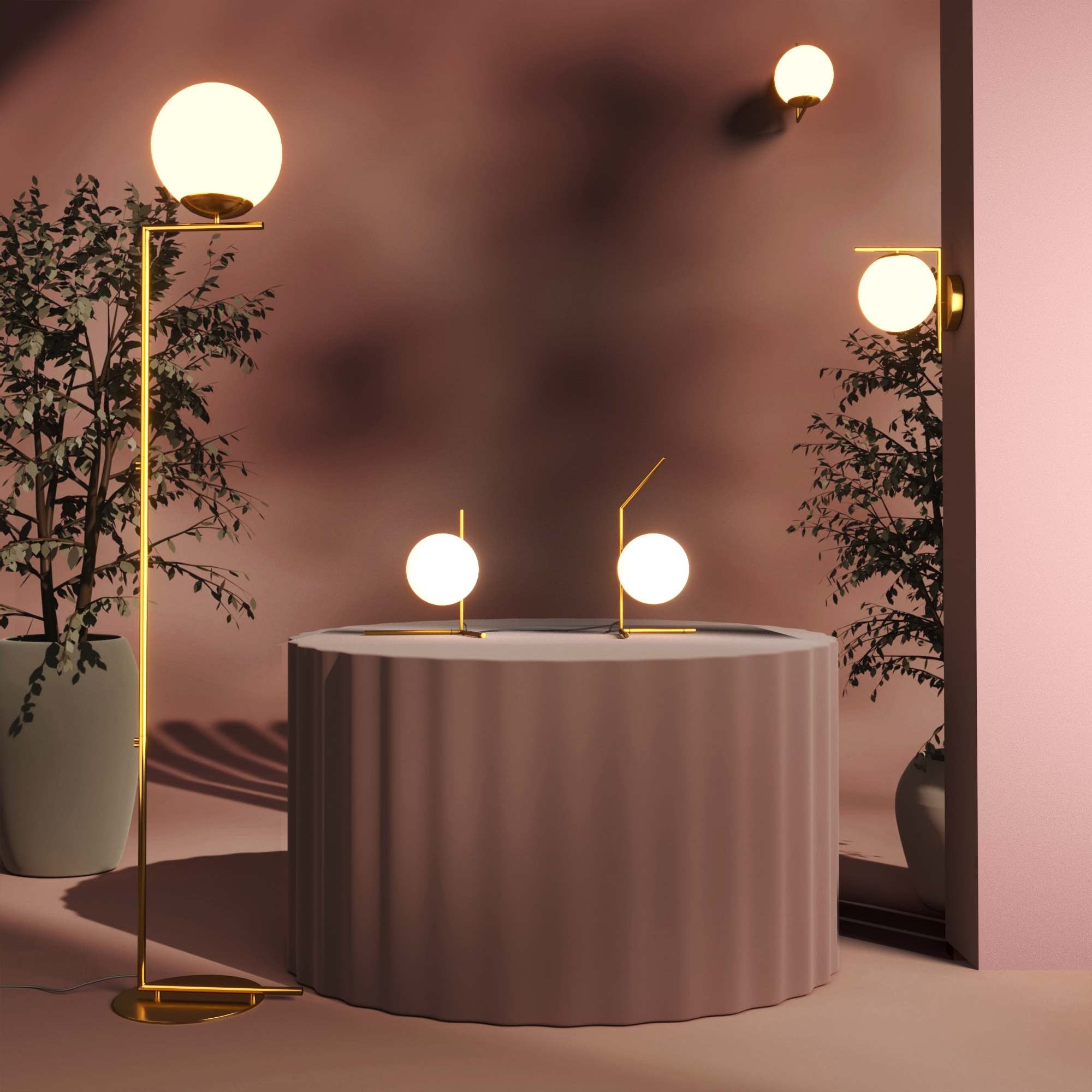 Lámpara de mesa bola cristal "RIPPER" - E27 - Ø 15cm (1)