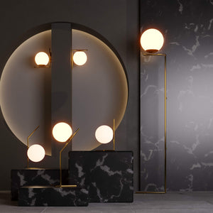 Lámpara de mesa bola cristal "Octo" (14)