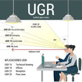 Pannello LED da incasso Backlit 60x60cm - 40W - 100lm/W - Driver flicker free - UGR19 - IP40 3