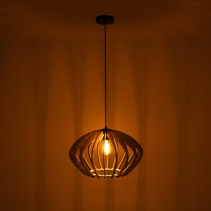 Lámpara colgante madera "Pili" - Ø 48cm - 1 x E27 - Barcelona Led-Decoración