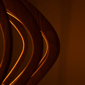 Lámpara colgante madera "Pili" - Ø 48cm - 1 x E27 (6)