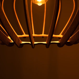 Lámpara colgante madera "Pili" - Ø 48cm - 1 x E27 - Barcelona Led-Decoración