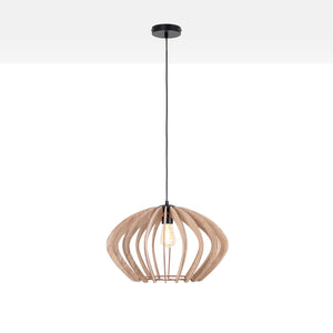 Lámpara colgante madera "Pili" - Ø 48cm - 1 x E27 (9)