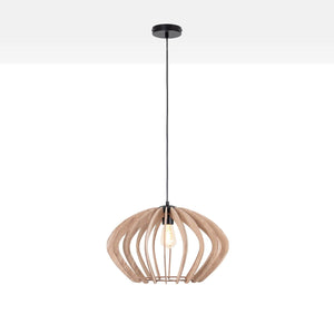 Lámpara colgante madera "Pili" - Ø 48cm - 1 x E27 - Barcelona Led-Decoración