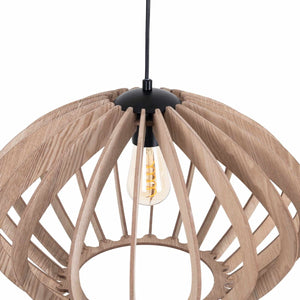 Lámpara colgante madera "Pili" - Ø 48cm - 1 x E27 - Barcelona Led-Decoración