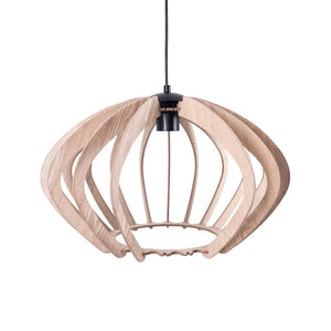 Lámpara colgante madera "Pili" - Ø 48cm - 1 x E27 - Barcelona Led-Decoración