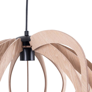Lámpara colgante madera "Pili" - Ø 48cm - 1 x E27 (15)