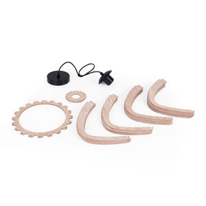 Lámpara colgante madera "Pili" - Ø 48cm - 1 x E27 (17)