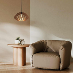 Lámpara colgante madera "Pili" - Ø 48cm - 1 x E27 - Barcelona Led-Decoración