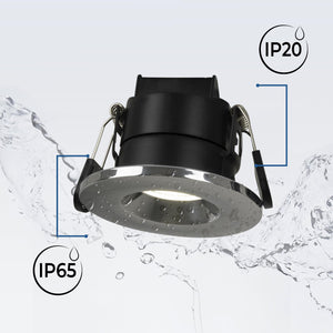Downlight LED 6W CCT - TRIAC regulable - Corte Ø68mm - IP65 - Cromo (12)
