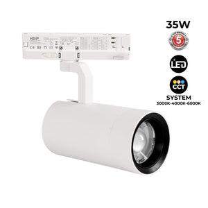 Proyector LED para carril trifásico 35W CCT - ZOOM 20º- 60º - CRI 90 - Barcelona Led-
