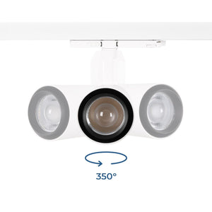 Proyector LED para carril trifásico 35W CCT - ZOOM 20º- 60º - CRI 90 - Barcelona Led-
