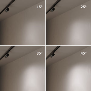 Proyector LED circular para carril trifásico 35W - ZOOM 15º- 45º - 4000K - CRI 90 (18)