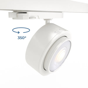 Proyector LED circular para carril trifásico 35W - ZOOM 15º- 45º - 4000K - CRI 90 - Barcelona Led-