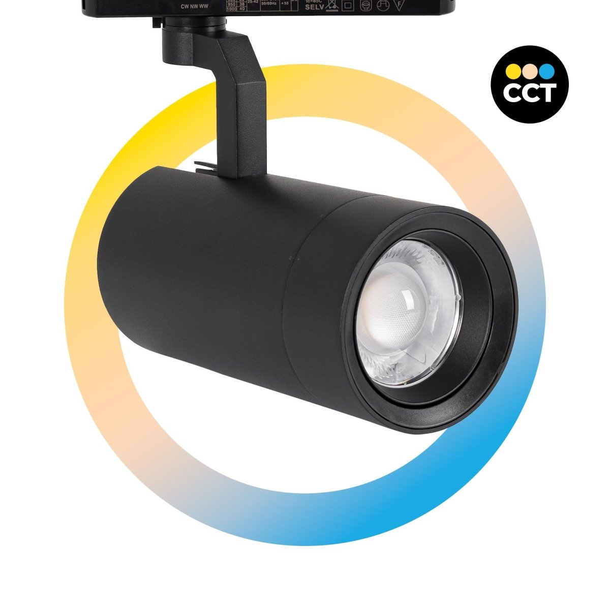 Proyector LED para carril Monofasico 35W CCT - ZOOM 20º- 60º - CRI 90 - Barcelona Led-