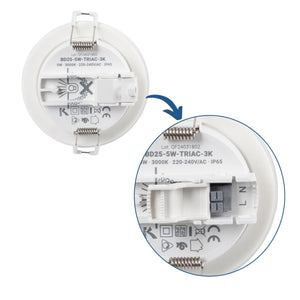 Downlight LED exterior 5W - IP65 - TRIAC regulable - Aro intercambiable - Corte Ø68mm (23)