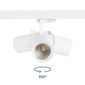 Proyector LED para carril trifásico 20W - CCT - CRI90 - 1900 lm - Barcelona Led-