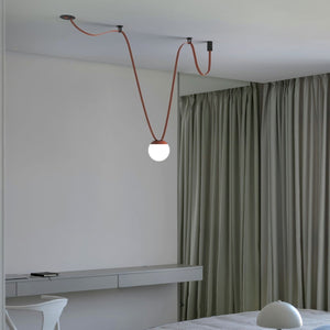 Lámpara configurable "Axia 1" - KIT lámpara bola 12W + cinta textil eléctrica + accesorios - Barcelona Led-Decoración