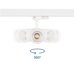 Proyector LED para carril trifásico 15W - CCT - CRI90 - 1350 lm - Barcelona Led-