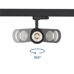 Proyector LED para carril trifásico 15W - CCT - CRI90 - 1350 lm - Barcelona Led-