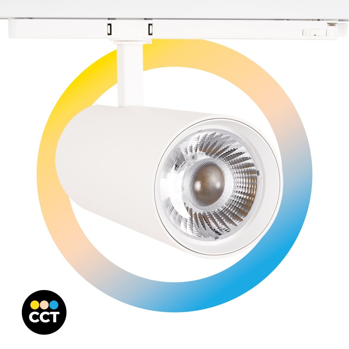 Proyector LED para carril trifásico 36W - CCT - TRIAC regulable - CRI90 - 3300 lm - Barcelona Led-