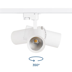 Proyector LED para carril monofásico 20W - CCT - CRI 90 - 1800 lm - Barcelona Led-