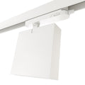 Square LED 3-phase track spotlight - Adjustable power: 12-42W - 4000K - CRI 90 - Angle 35° x 70° 4