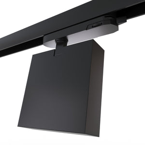 Proyector LED cuadrado para carril trifásico - Potencia ajustable: 12-42W - 4000K - CRI 90 - Ángulo 35° x 70° - Barcelona Led-