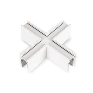Unión en X para carriles magnéticos de superficie 20mm - Barcelona Led-Accesorios