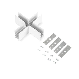 Unión en X para carriles magnéticos de superficie 20mm - Barcelona Led-Accesorios