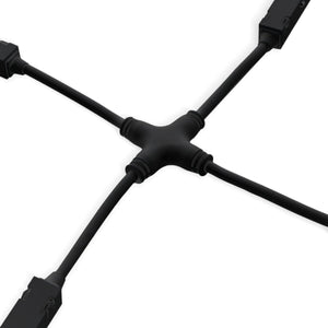 Conector en X para carriles magnéticos 20mm - Barcelona Led-Accesorios