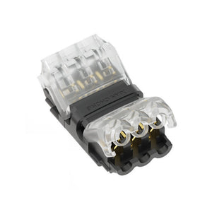 Conector rápido recto para 3 cables - 0.34~0.54 mm² - 300V / 9A