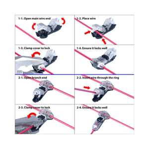 Conector rápido en T para 1 cable - 0.34~0.78 mm² - 300V / 9A - Barcelona Led-Accesorios
